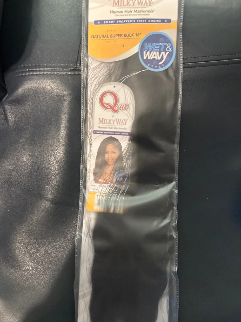 Que Wet & Wavy Natural Super Bulk Hair - Black